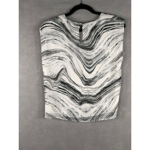 Calvin Klein Twist Front Top Women's Size XS/TP Marble NEW - Picture 6 of 9